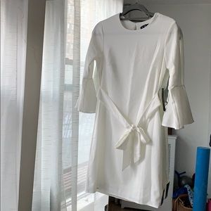 Last Love Song White Tie-Waist Dress